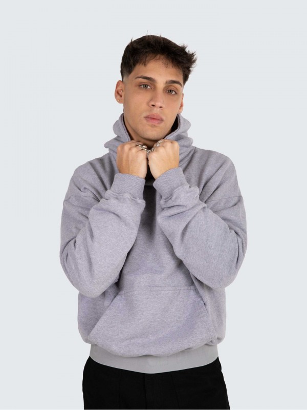 Elasticized oversized hoodie