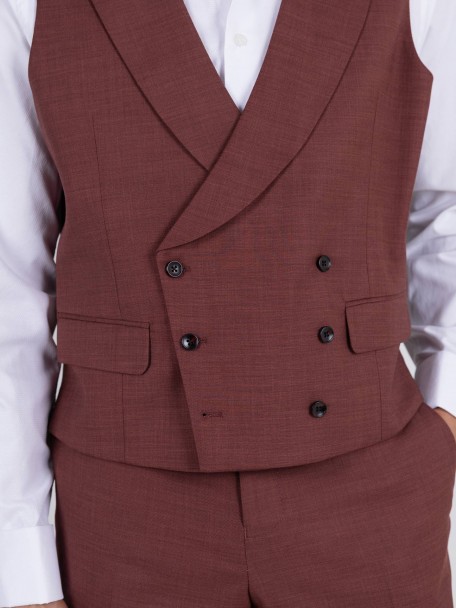 Plain slim fit suit with waistcoat Plain slim fit suit with waistcoat