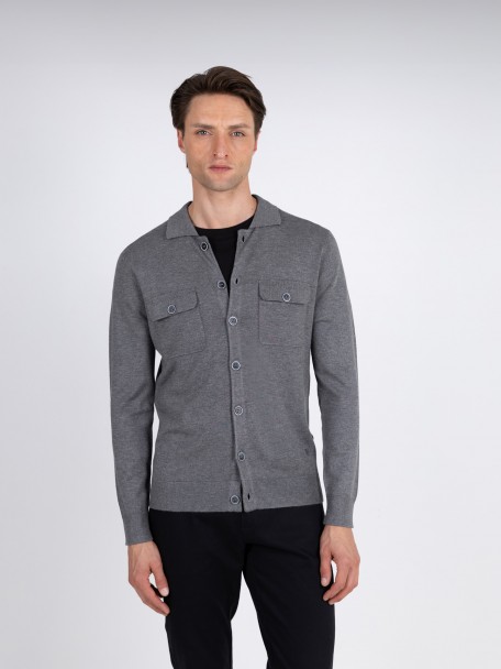 Plain knit jacket Plain knit jacket