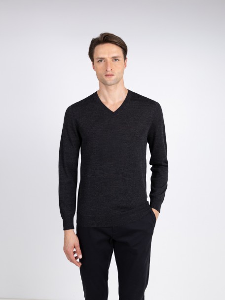 Camisola de malha 100% lã merino Camisola de malha 100% lã merino