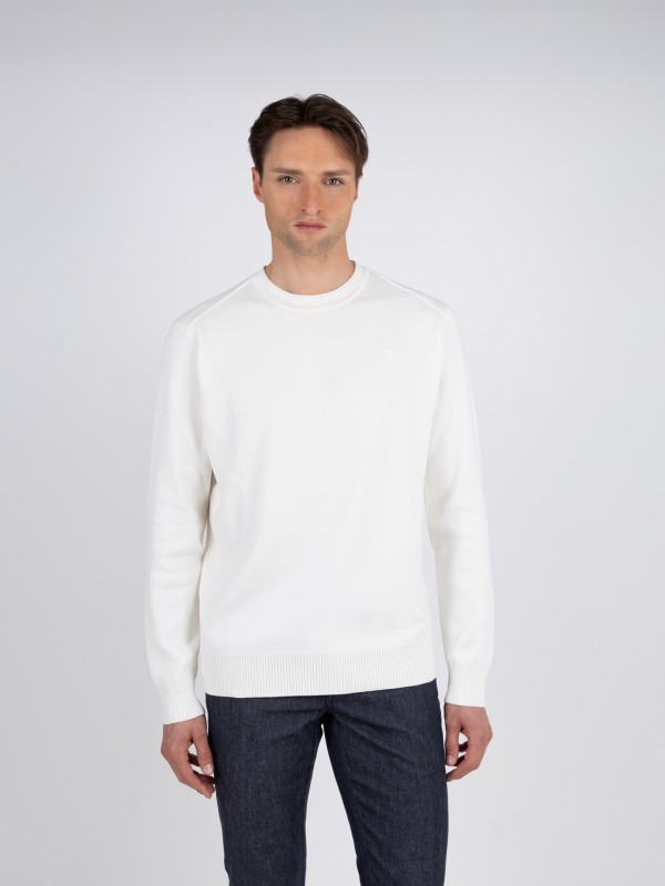 Structured crew-neck knit