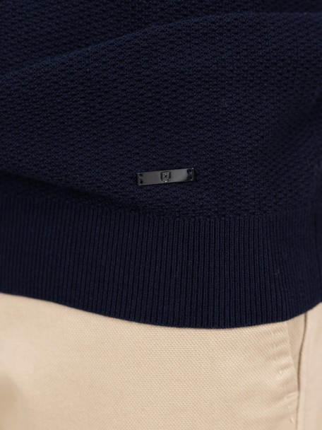 Polo de malha estruturada em algodão Polo de malha estruturada em algodão