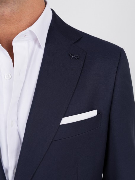 Fato liso regular fit com lã Fato liso regular fit com lã