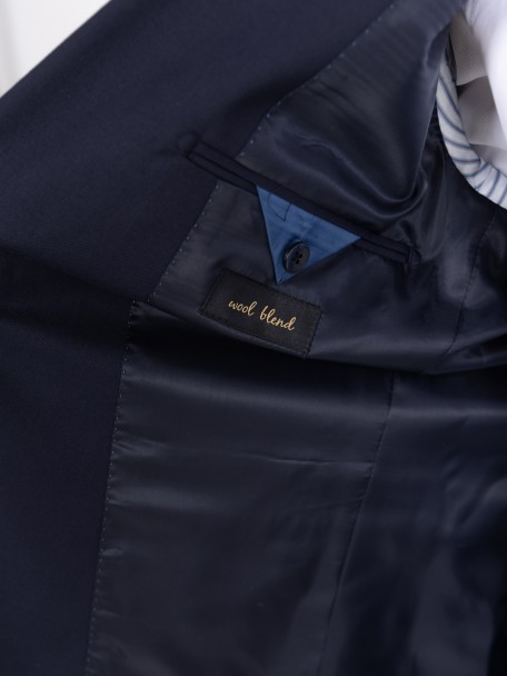 Fato liso regular fit com lã Fato liso regular fit com lã