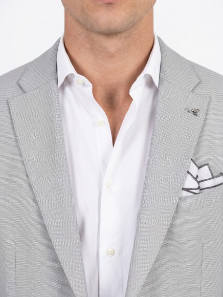 Fato de micro padrão slim fit Fato de micro padrão slim fit