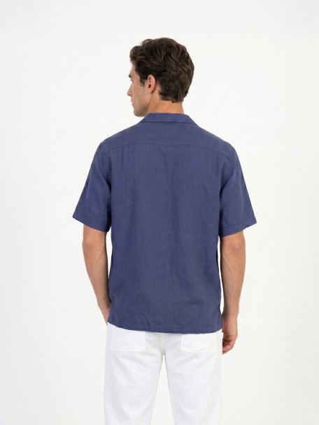 Camisa de linho lisa Camisa de linho lisa