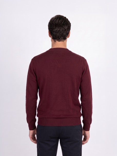 Jersey de punto con cuello en V Jersey de punto con cuello en V