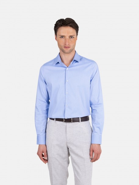 Camisa cl�sica lisa slim fit