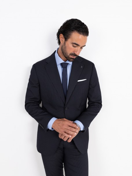 Fato com riscas regular fit Fato com riscas regular fit