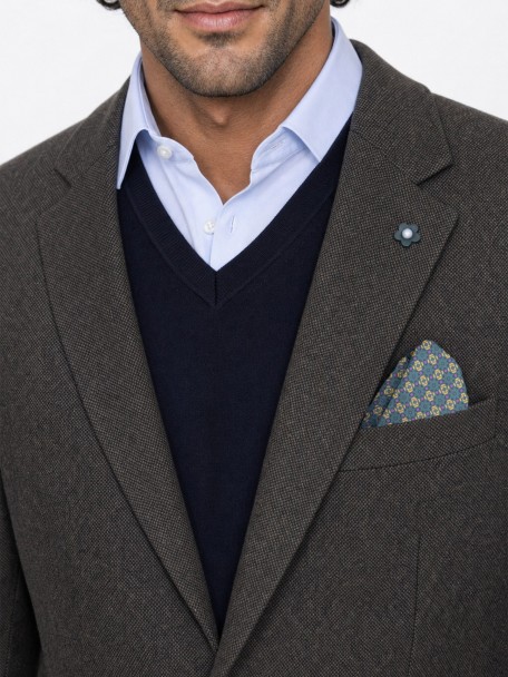 Micro-Pattern Wool-Blend Blazer Micro-Pattern Wool-Blend Blazer