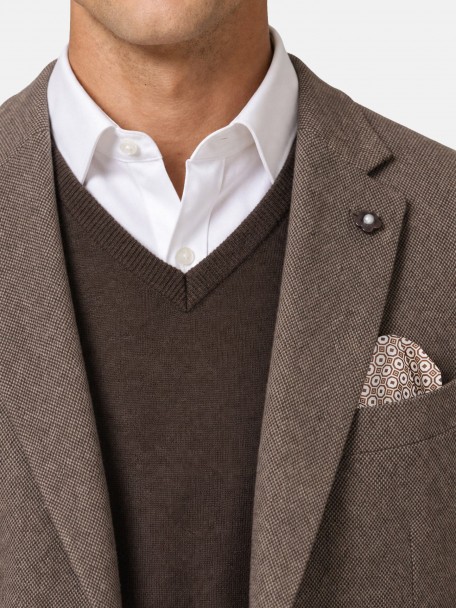 Micro-Pattern Wool-Blend Blazer Micro-Pattern Wool-Blend Blazer