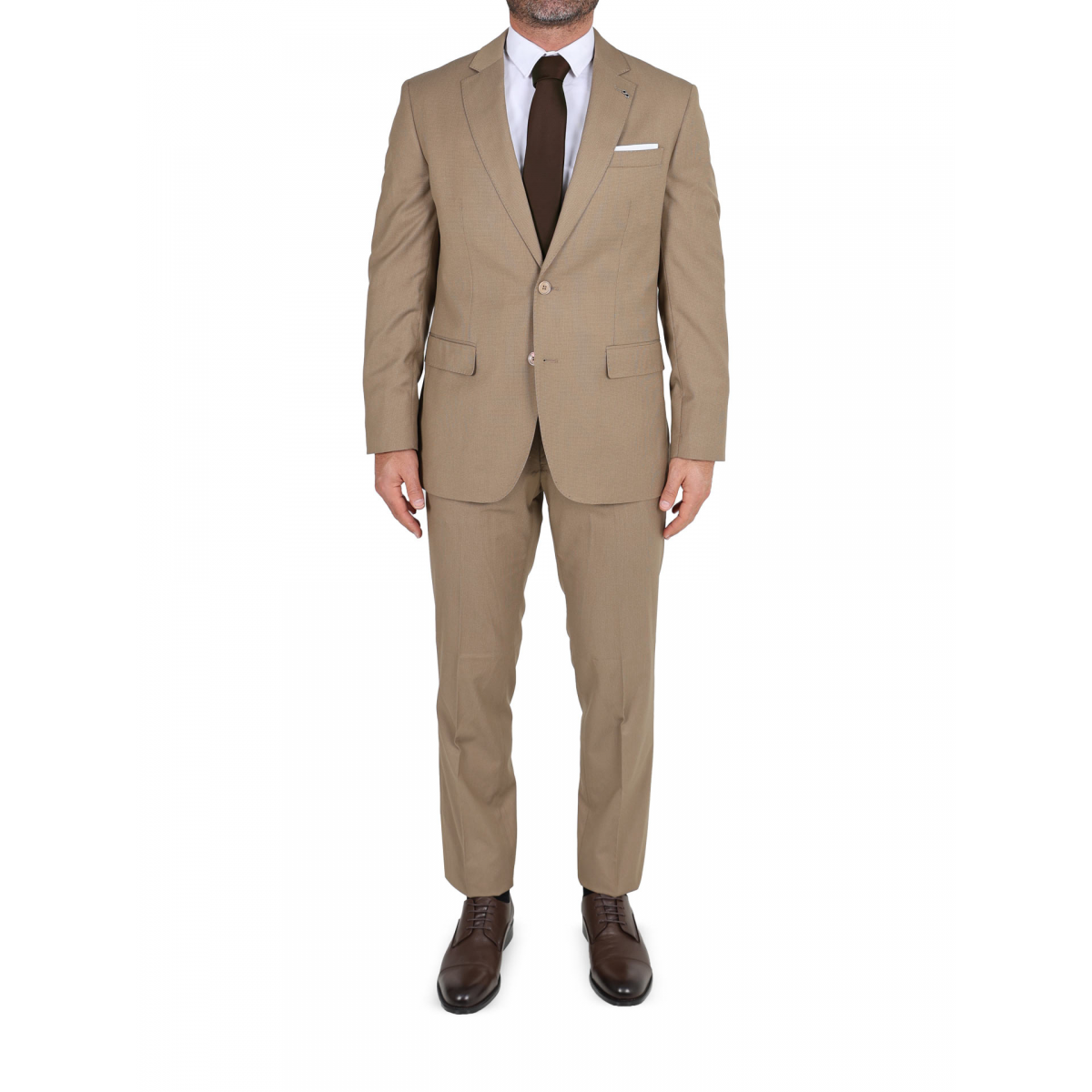 Micro pattern regular fit - FAT1008BEGE | Suits Inc